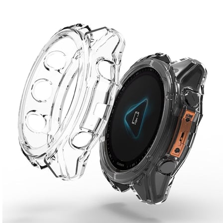 CaseOnn Garmin Fenix 8 - 51 mm, AMOLED Kılıf Darbeye Dayanıklı Kasa Koruyucu Esnek Silikon Şeffaf