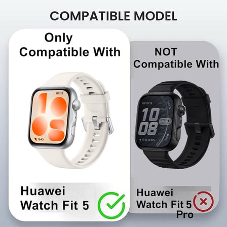 CaseOnn Huawei Watch Fit 5 Kılıf Ekran Korumalı 360 Tam Koruma Siyah