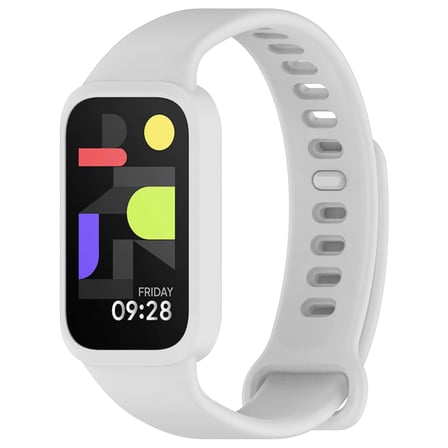 CaseOnn Xiaomi Redmi Band 3 Kordon Tam Korumalı Spor Silikon Kordon Kayış Gri