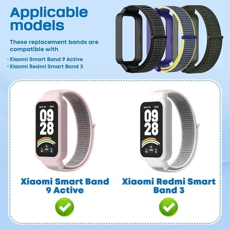 CaseOnn Xiaomi Smart Band 9 Active Kordon Hasır Kumaş Nylon Kayış Pudra