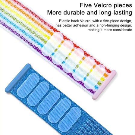 CaseOnn Xiaomi Smart Band 9 Active Kordon Hasır Kumaş Nylon Kayış Pudra