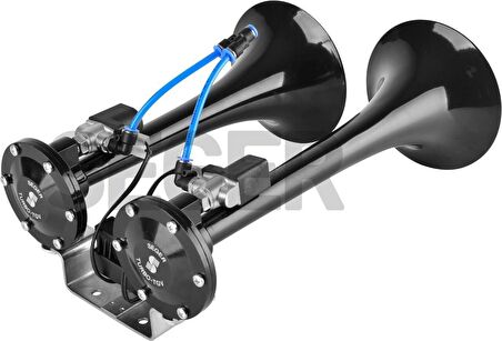 Seger 81dh tgv havalı korna 24volt tren kornası siyah metal borulu