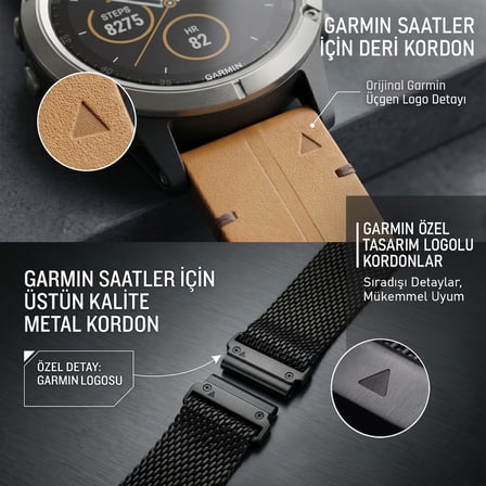 CaseOnn Garmin Instinct 3 – 50 mm, AMOLED, Tactical Edition Kordon Quickfit Manyetik Metal Hasır Yedek Kayış Siyah
