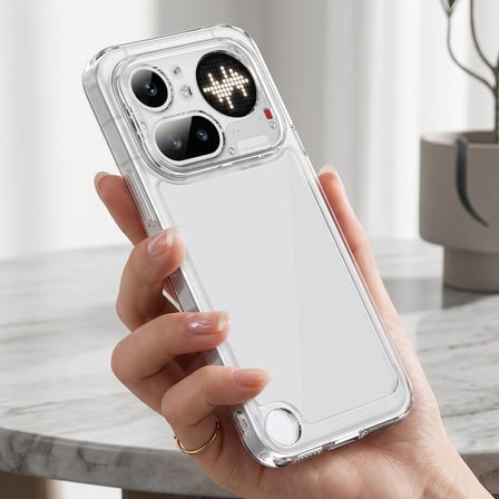 CaseOnn Nothing Phone (4a) Pro Kılıf Kamera Korumalı Darbe Emici Şeffaf Arka Kapak Tam Şeffaf