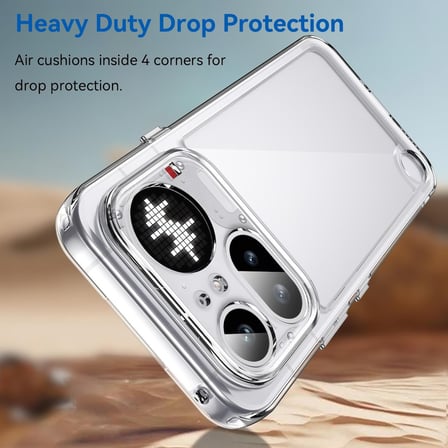 CaseOnn Nothing Phone (4a) Pro Kılıf Kamera Korumalı Darbe Emici Şeffaf Arka Kapak Tam Şeffaf