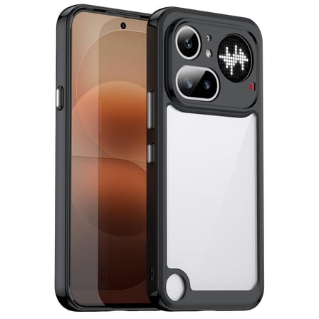 CaseOnn Nothing Phone (4a) Pro Kılıf Kamera Korumalı Darbe Emici Şeffaf Arka Kapak Siyah