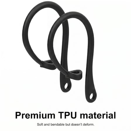 CaseOnn Huawei FreeBuds 7i Kulak Üstü Kulaklık Tutucu Spor Kanca, Esnek Silikon Düşme Önleyici Askı Siyah