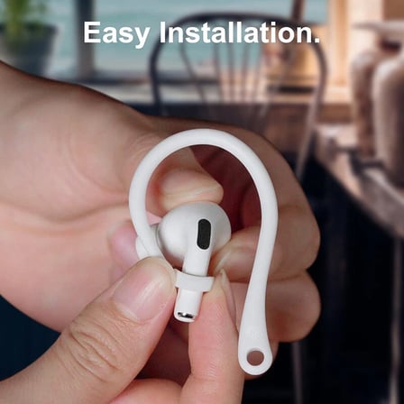 CaseOnn Samsung Galaxy Buds 3 FE / Buds 3 Pro / Buds 3 Kulak Üstü Kulaklık Tutucu Spor Kanca, Esnek Silikon Düşme Önleyici Askı Beyaz