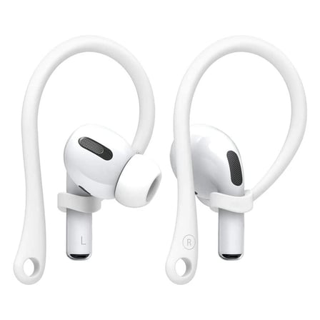 CaseOnn Xiaomi Redmi Buds 8 Active Kulak Üstü Kulaklık Tutucu Spor Kanca, Esnek Silikon Düşme Önleyici Askı Beyaz