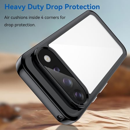 CaseOnn Google Pixel 11 Pro XL Kılıf Kamera Korumalı Darbe Emici Şeffaf Arka Kapak Siyah