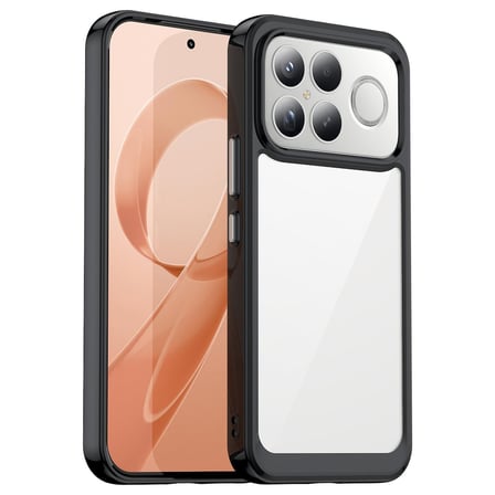 CaseOnn Xiaomi Poco F8 Ultra Kılıf Kamera Korumalı Darbe Emici Şeffaf Arka Kapak Siyah