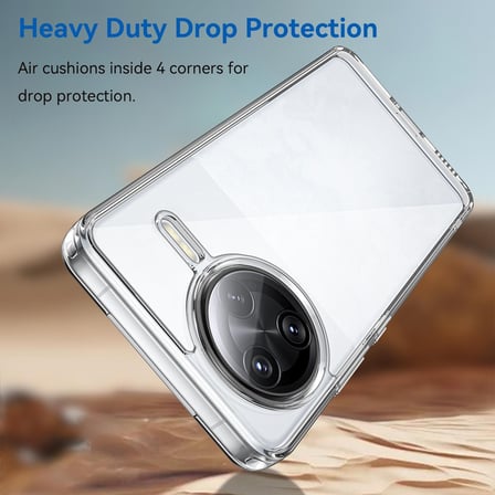 CaseOnn Xiaomi Redmi K80 Kılıf Kamera Korumalı Darbe Emici Şeffaf Arka Kapak Tam Şeffaf