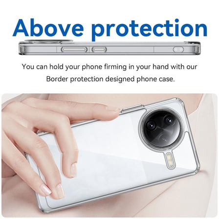 CaseOnn Xiaomi Redmi K80 Kılıf Kamera Korumalı Darbe Emici Şeffaf Arka Kapak Tam Şeffaf