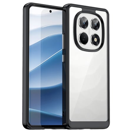 CaseOnn Xiaomi Poco M8 Kılıf Kamera Korumalı Darbe Emici Şeffaf Arka Kapak Siyah