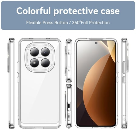 CaseOnn Xiaomi Redmi Note 15 Pro Plus Kılıf Kamera Korumalı Darbe Emici Şeffaf Arka Kapak Tam Şeffaf