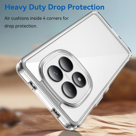 CaseOnn Xiaomi Redmi Note 15 Pro Plus Kılıf Kamera Korumalı Darbe Emici Şeffaf Arka Kapak Tam Şeffaf