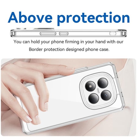 CaseOnn Xiaomi Redmi Note 15 Pro Plus Kılıf Kamera Korumalı Darbe Emici Şeffaf Arka Kapak Tam Şeffaf
