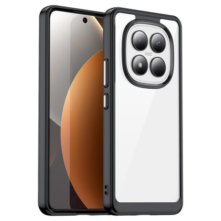 CaseOnn Xiaomi Redmi Note 15 Pro Plus Kılıf Kamera Korumalı Darbe Emici Şeffaf Arka Kapak Siyah