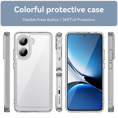 CaseOnn Xiaomi Poco X7 Pro Kılıf Kamera Korumalı Darbe Emici Şeffaf Arka Kapak Tam Şeffaf