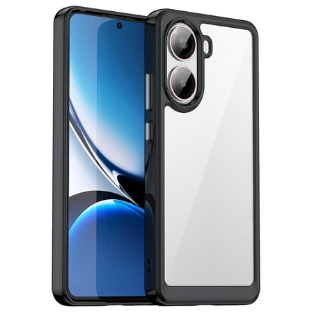 CaseOnn Xiaomi Poco X7 Pro Kılıf Kamera Korumalı Darbe Emici Şeffaf Arka Kapak Siyah