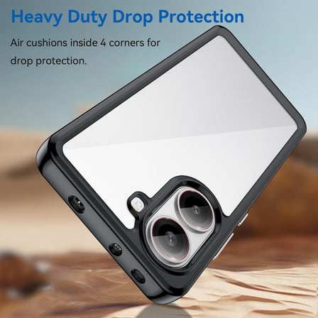 CaseOnn Xiaomi Poco X7 Pro Kılıf Kamera Korumalı Darbe Emici Şeffaf Arka Kapak Siyah
