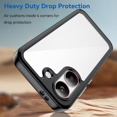 CaseOnn Xiaomi Poco X8 Pro Kılıf Kamera Korumalı Darbe Emici Şeffaf Arka Kapak Siyah