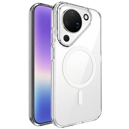 CaseOnn Huawei Pura 90 Kılıf MagSafe Özellikli Sararmaz Kristal Sert Kapak Şeffaf