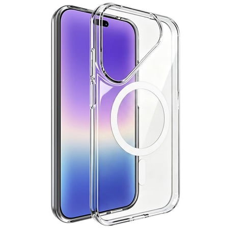 CaseOnn Huawei Pura 90 Kılıf MagSafe Özellikli Sararmaz Kristal Sert Kapak Şeffaf