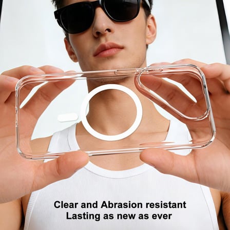 CaseOnn Huawei Pura 90 Kılıf MagSafe Özellikli Sararmaz Kristal Sert Kapak Şeffaf