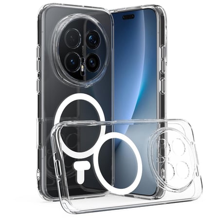 CaseOnn Honor Magic 8 Pro Kılıf MagSafe Özellikli Sararmaz Kristal Sert Kapak Şeffaf