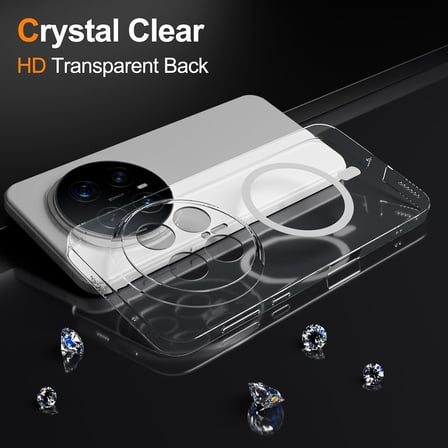CaseOnn Honor Magic 8 Pro Kılıf MagSafe Özellikli Sararmaz Kristal Sert Kapak Şeffaf