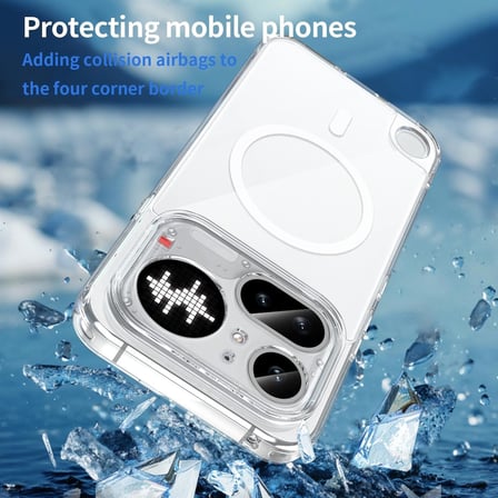 CaseOnn Nothing Phone (4a) Pro Kılıf MagSafe Özellikli Sararmaz Kristal Sert Kapak Şeffaf