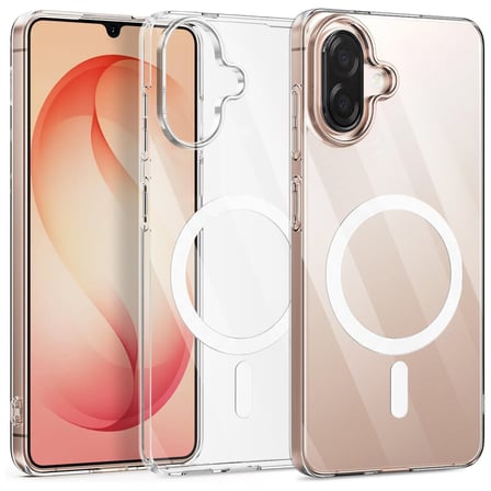 CaseOnn Samsung Galaxy A07 Kılıf MagSafe Özellikli Sararmaz Kristal Sert Kapak Şeffaf