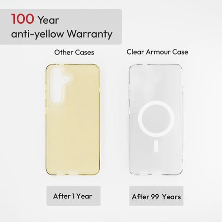 CaseOnn Samsung Galaxy S25 FE Kılıf MagSafe Özellikli Sararmaz Kristal Sert Kapak Şeffaf