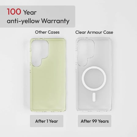 CaseOnn Samsung Galaxy S26 Ultra Kılıf MagSafe Özellikli Sararmaz Kristal Sert Kapak Şeffaf