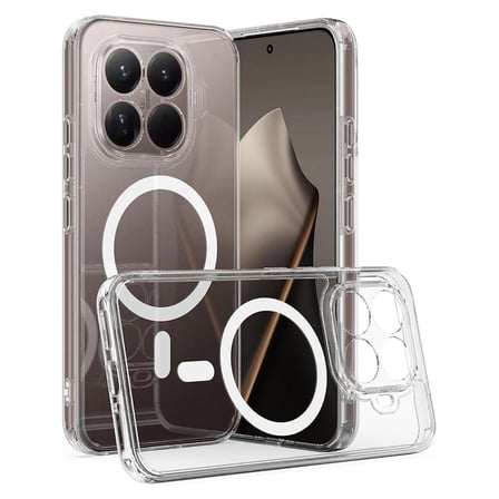 CaseOnn Xiaomi 17T Kılıf MagSafe Özellikli Sararmaz Kristal Sert Kapak Şeffaf