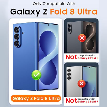 CaseOnn Samsung Galaxy Z Fold 8 Ultra Kılıf MagSafe Özellikli Sararmaz Kristal Sert Kapak Şeffaf