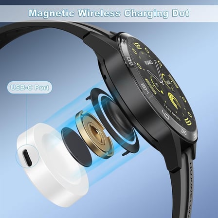 CaseOnn Huawei Watch GT 6 46mm Manyetik USB Hızlı Şarj Kablosu Beyaz
