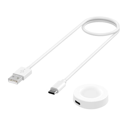 CaseOnn Huawei Watch GT Runner 2 Manyetik USB Hızlı Şarj Kablosu Beyaz