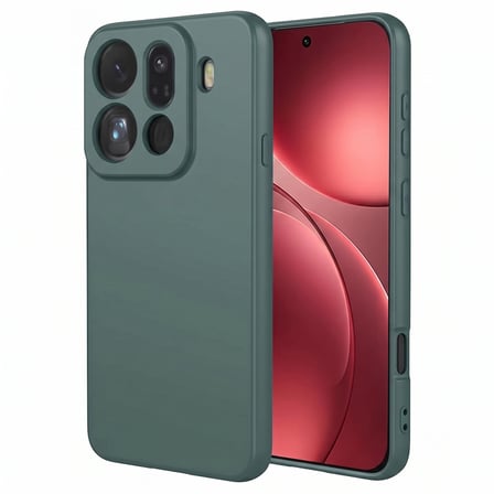 CaseOnn OPPO Find X9 Pro Kılıf Kamera Korumalı Mikrofiber Astarlı Lansman Koyu Yeşil