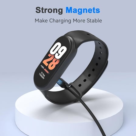 CaseOnn Xiaomi Smart Band 8 Pro Manyetik USB Hızlı Şarj Kablosu Siyah