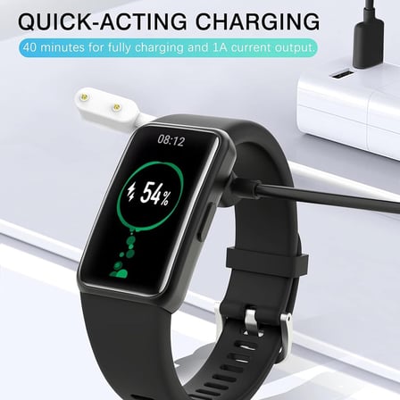 CaseOnn Huawei Band 10 Manyetik USB Hızlı Şarj Kablosu Beyaz