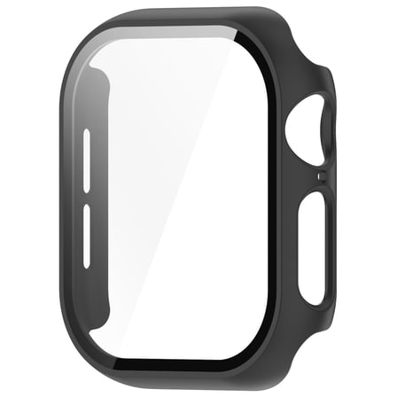 CaseOnn Apple Watch Series 8 41mm Kılıf Tam Korumalı Ekran Koruyuculu Sert Bumper Kasa Siyah