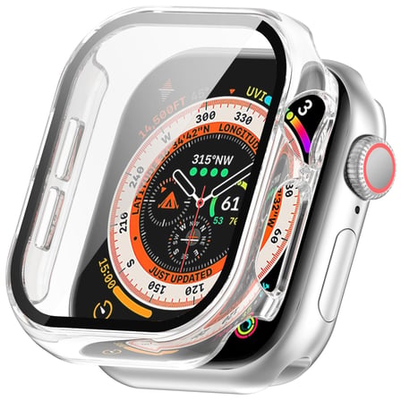 CaseOnn Apple Watch Series 10 42mm Kılıf Tam Korumalı Ekran Koruyuculu Sert Bumper Kasa Şeffaf