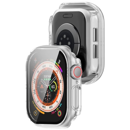 CaseOnn Apple Watch Series 10 42mm Kılıf Tam Korumalı Ekran Koruyuculu Sert Bumper Kasa Şeffaf