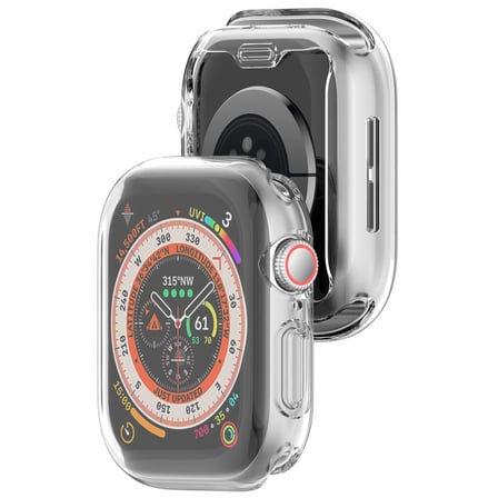 CaseOnn Apple Watch Series 5 40mm Kılıf Ekran Korumalı 360 Tam Koruma Şeffaf