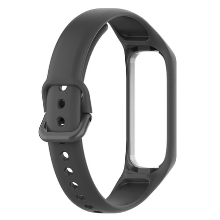 CaseOnn Samsung Galaxy Fit 2 Kordon (SM-R220) Tam Korumalı Spor Silikon Kayış Koyu Gri