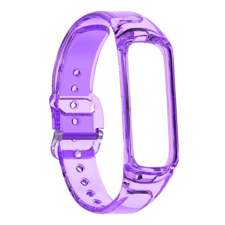 CaseOnn Samsung Galaxy Fit 2 Kordon (SM-R220) Transparan Esnek Silikon Kayış Mor