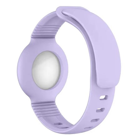 CaseOnn Apple AirTag Kordon Nefes Alabilen Silikon Bileklik Lila