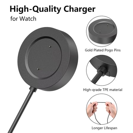 CaseOnn Xiaomi Mi Watch Color Sport Manyetik USB Hızlı Şarj Kablosu Siyah